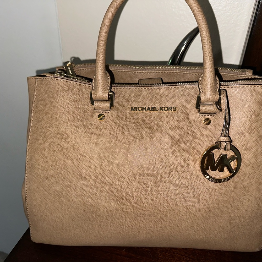 Michael Kors Tan Saffiano Leather Satchel